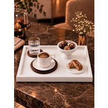 Betonmall Mermer Desenli Beton Dekoratif Servis Tabağı Lüks Ikramlık Sunum Tabağı 15X25 cm
