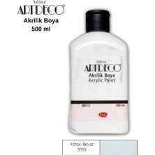 Meschain Meschaın Artdeco Akrilik Boya 500ML 3008 Koton Beyaz