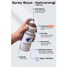 Azimli 400 ml Kahverengi Sprey Boya Hızlı Kuruyan Metal ve Ahşap Boyası + 1 Çift Eldiven