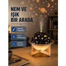 Diyar-ı Fırsat USB Projeksiyon Gece Lambası ve Hava Nemlendirici – Aromaterapi Destekli, Taşınabilir Mini