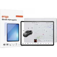 Engo Tesla Model Y İle Uyumlu Mat Ekran Koruyucu 16 İnç Multimedya, 9H Esnek Nano Cam, Anti Glare, Yansıma Ve Parlama Azaltıcı