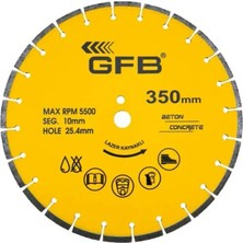 350X25.4X10MM Beton Kesme Testere Lazer Kaynaklı GFB2369