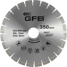 350X60-40X3.3X15MM Granit Kesme Testere Lazer Kaynaklı (Sessiz Kesim) GFB2376