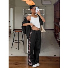 Macklin Unisex Kadın Erkek Bias Weeckers Baskılı Oversize 3 Iplik Kapüşonlu Sweatshirt ve Baggy Eşofman Altı