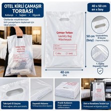 Otel  Hijyenik Kirli Çamaşır Poşeti Kuru Temizleme Torbası Laundry Bag 500 Adet