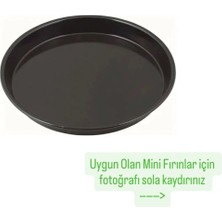 Becen House 42 Cm Emaye Yuvarlak Baklava Börek Mini  Fırın Tepsi Siyah 1 adet