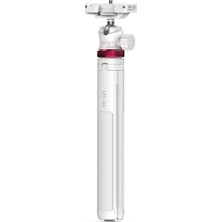 Ulanzi Mt-44 149CM 2si 1 Arada Hızlı Açılır Selfie Çubuğu Tripod Telefon Kamera Uyumlu Beyaz - 2503E