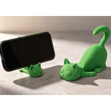KANEM3D Sevimli Kedi Yavrusu Telefon Tutucu - Masaüstü Tasarım Stand & Dekoratif Obje