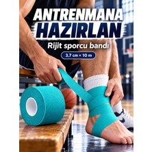 Octacare Rijit Yapışkanlı Sporcu Bandı 3,7 cm x 10 m – Esnek Olmayan Bilek ve Ayak Bileği Sabitleme Bandı Turkuaz