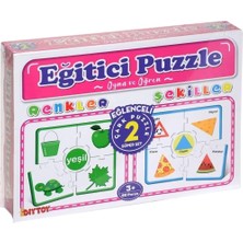 Meschain Meschaın Dıytoy Çark Eğitici Puzzle Renkler-Şekiller CP1949