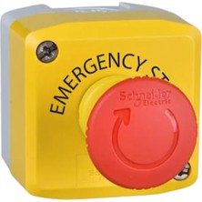 Schneider Electric XALK1781H29 Etiketli Acil Stop Buton Kutusu 1nk