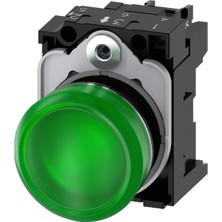 Siemens 3SU1156-6AA40-1AA0 Komple Sinyal Lambası 230V Ac Yeşil