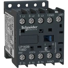 Schneider LP1K0910BD Tesys K Mini Kontaktör 4kw 9A 1nk 24V Dc