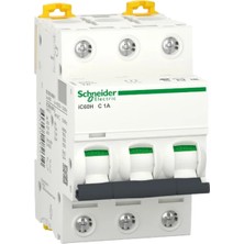 Schneider A9F84301 IC60H 3 Faz 1A 10KA C Tipi Otomat