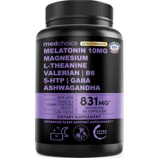 Medchoice 12-In-1 L-Theanine Valerian Root  10MG Extra Strength Capsules, 90 Kapsül Orijinal Usa Menşeii Dmmedicine