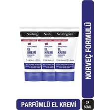 Neutrogena Norveç Formülü Parfümlü El Kremi 50 ml x 3 Adet Konsantre Formül Özelliği