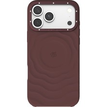 iPhone 17 Pro Max Uyumlu Kılıf M-Safe Özellikli Wiwu Magic Merry Blossom Drift Serisi Kapak Bordo