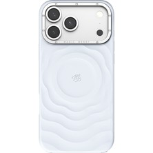 iPhone 17 Pro Max Uyumlu Kılıf M-Safe Özellikli Wiwu Magic Merry Blossom Drift Serisi Kapak Mavi