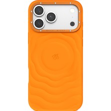 iPhone 18 Pro Uyumlu Kılıf M-Safe Şarj Özellikli Wiwu Magic Merry Blossom Drift Serisi Kapak Turuncu