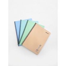 Mynote Flex Pastel A4 Spiralli Kareli Defter 4'lü Avantaj Seti - 72 Yaprak 60G (4 Pastel Renk Bir Arada)
