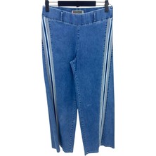 Zanessi Büyük Beden Beli Lastikli Denim  Kadın Pantolon
