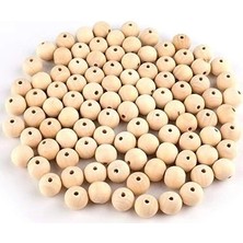 Meschain Meschaın Ahşap Boncuk Cilalı 500GR 18MM Yuvarlak
