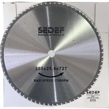 Sedef Power Tools Sedef 350X25 72 Diş Metal Kesici Süper Testere
