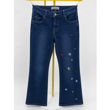 Zanessi Büyük Beden Taşlı Denim Kadın Pantolon