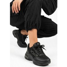 Shoegar Buli Siyah Cilt Bağcıklı Spor Ayakkabı