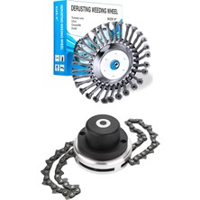 Roberca Tırpan 6" Telli Fırça + Zincirli Başlık Set