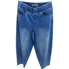 Zanessi Büyük Beden Taşlı Denim Kadın Pantolon