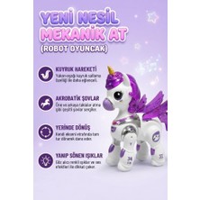 Farbu Oyuncak Işıklı ve Müzikli Hareketli Uzaktan Kumandalı 10 Fonksiyonlu Mekanik Unicorn Robot Oyuncak Pembe