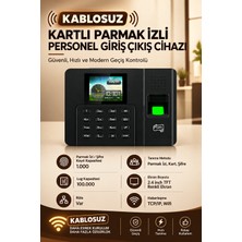 Linadex Wifi Kablosuz  Parmak Izi ve Kartlı  Personel Giriş Çıkış  Cihazı ve Yazılımı (20 Kart Dahil)