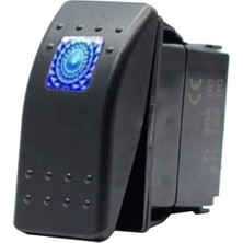 Maroces MR-134M Marin Switch Mavi Işıklı On-Off 12-24V 3 Bacaklı Anahtar