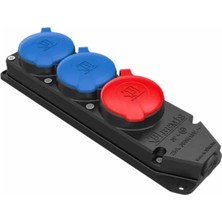 Bemis BK6-2504-4613 Trifaze 3'lü Duvar Priz 1 Trifaze 2 Monofaze