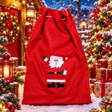 Kuzey Oyuncak 1 Adet Noel Baba Çuvalı Noel Baba Hediye Çuvalı Büyük Boy 70X50 cm Santa Claus Gift Sack 70X50 cm