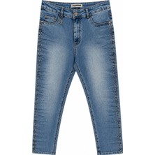 Zanessi Büyük Beden Likralı Taşlı Denim Kadın Pantolon