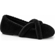 Ultra Yumuşak Bantlı Peluş Kadın Ev Babeti