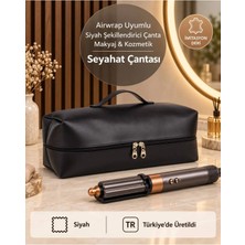 Lizy's Airwrap Uyumlu Siyah Şekillendirici Çanta Makyaj Kozmetik Seyahat Saç Düzleştirici