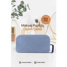 Lizy's Aroma Kokulu Kadın Makyaj Portföy Clutch Çanta Kroko Desenli 22X11 cm