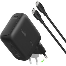 Belkin WCH025KQ1.5BKB6 Boostcharge 100W Gan Usb-C Hızlı Şarj Adaptörü + 1.5 Metre Usb-C Kablo - Siyah
