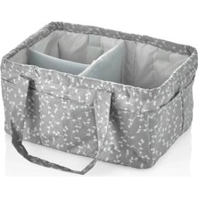 Aslanoğlu Store Mey Ithalat®  katlamalı Anne & Bebek Organizer 795 Gri Çiçek