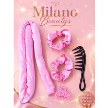 Milano Beautys Isısız Saç Şekillendirme Seti Saten Saç Sosisi Saç Bigudisi Seti/açma Tarağı Hediye