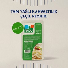 Akdu Peynir Tam Yağlı Taze Çeçil Tel Peyniri 250 gr - %100 İnek Sütünden, Az Tuzlu, Lif Lif Uzayan Peynir