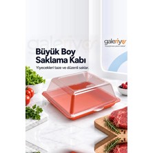 Galeriyo Derin Dondurucu Saklama Kabı Büyük Boy Turuncu