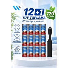 Dory Tüy Toplayıcı Rulo + 12 Yedek Rulo, Ergonomik Tasarım ve Yüksek Yapışma Gücü ile Ev Temizliği