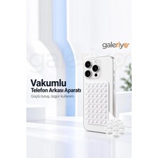 Galeriyo Vakumlu Silikon Vantuzlu Yapışkanlı Telefon Tutucu Çok Amaçlı Güçlü Vantuzlu Telefon Tutucu Beyaz