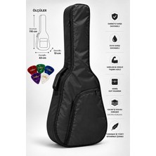 Yankı AGC-42BK Siyah Akustik Gitar Kılıfı Kalın Pedli Suya Dayanıklı Gitar Çantası Softcase