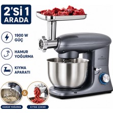 Karaca Stand Mikser Mutfak Şefi 1900W 5,5 Lt (Kıyma Çekme/içli Köfte Aparatlı), 6 Kademe, Güçlü Performans, Onerous Tartı Hediye