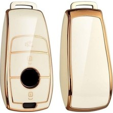 Autohan Keys Lüx Mercedes Benz Anahtar Kılıfı; Nano Kaplama, Beyaz, Fbs4 Tip 1,2017-2020 Model Uyumlu, Kumanda Kılıfı